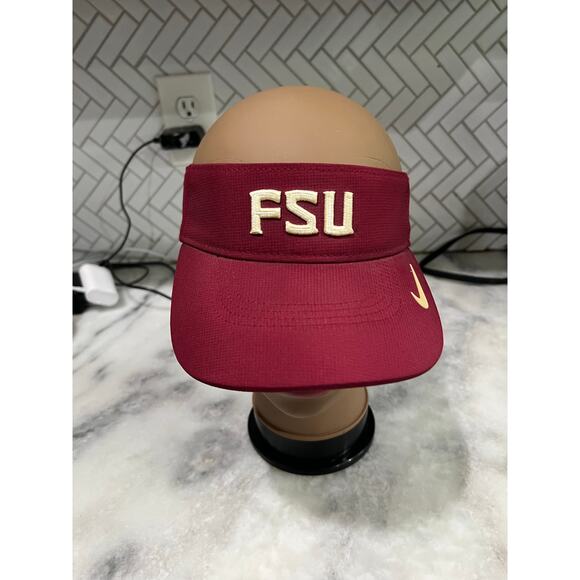 FSU Nike Dri-FIT Visor Garnet Adjustable Strapback Florida State Seminoles Hat - Picture 1 of 6